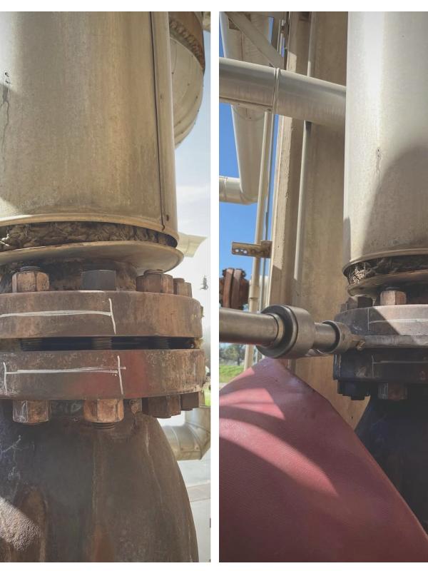 Sellado de Fuga de Vapor en Brida de 8